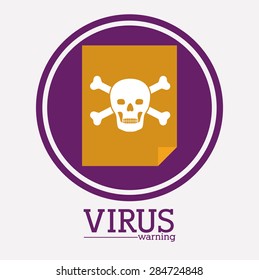 virus and security system design over white background, vector illustration