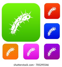 Virus set icon in different colors isolated vector illustration. Premium collection