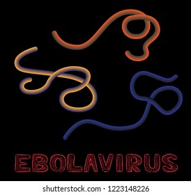 Virus Shape Ebolavirus Vector Illustration