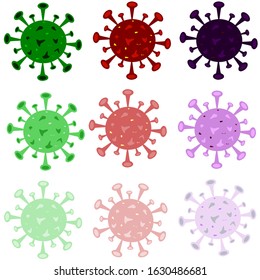 
Virus shape With legs sticking out around.