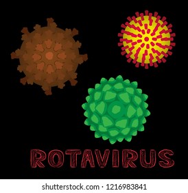 Virus Shape Rotavirus Vector Illustration