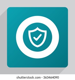 virus shield icon, on white background