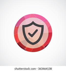 virus shield icon, on white background