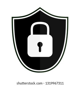 virus shield or security shield icon for websites or applications