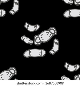 Virus Sick. Seamless Vector. Dangerous Virus Infection Bacteria and germs, Molecular structure Background. Disinfectant anti mold Backdrop.  Bacteria Illustration.