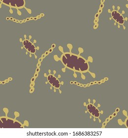 Enfermedad del virus. Vector sin problemas. Mínimo virus Infección bacterias y gérmenes, Molécula abstracta fondo. Fondo antimoho desinfectante.  Ilustración de virus.