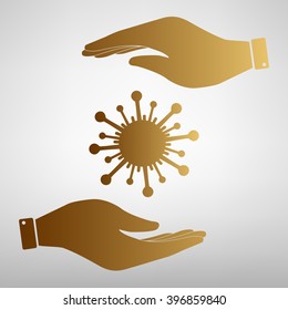 Virus sign Golden Effect.