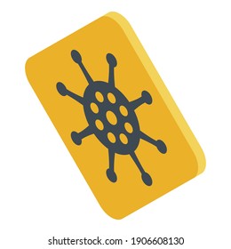 Icono de signo de virus. Isométrico del icono del vector del signo del virus para el diseño web aislado en fondo blanco