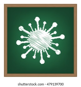 Virus sign illustration. Flat style black icon on white.