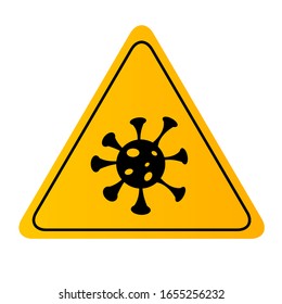 virus sign on white background