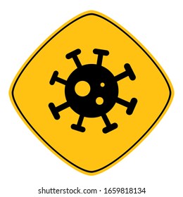 signo de virus en fondo blanco