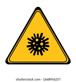 signo de virus en fondo blanco