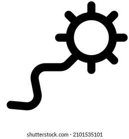Virus with a single tail rna structured strand