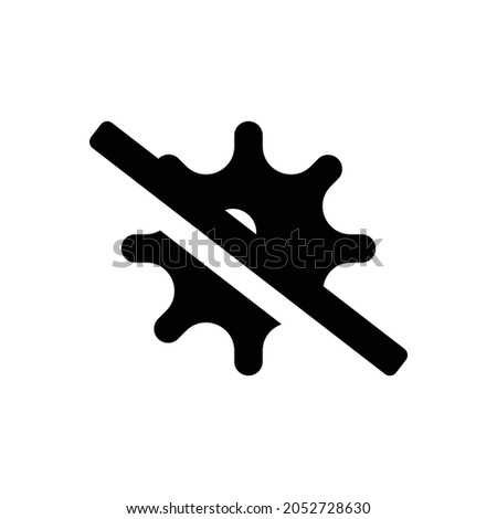 virus slash Icon. Flat style design isolated on white background. Vector illustration