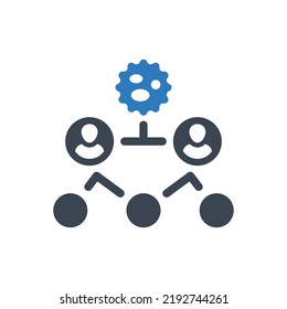 Virus social spread icon (Simple vector illustration)