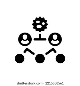 Icono de propagación social de virus (ilustración simple del vector)