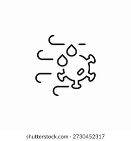 virus spread icon sign vector