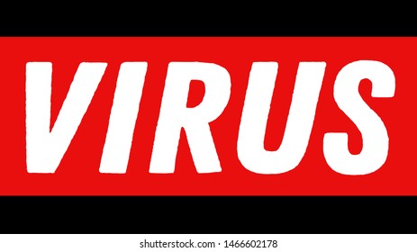 VIRUS stamp on white background