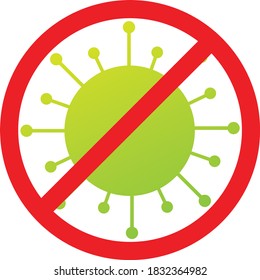 Virus stop sign vector illustration