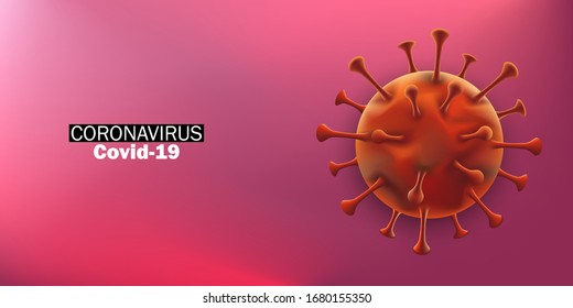 Virus Strain Model of Novel Coronavirus 2019-nCoV Covid-19. Virus Pandemic Protection Concept
