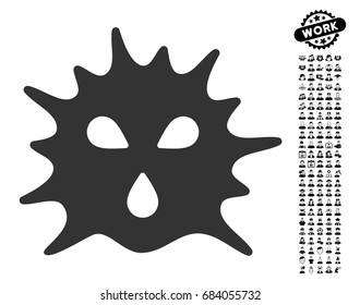 Virus Structure icon with black bonus professional images. Virus Structure vector illustration style is a flat gray iconic symbol for web design, app user interfaces.