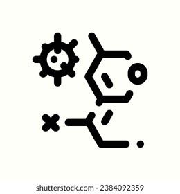 icono de estructura de virus, icono aislado en fondo claro, perfecto para sitio web, blog, logotipo, diseño gráfico, medios sociales, interfaz de usuario, aplicación móvil