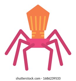 virus structure icon with modern flat style icon color or colorful