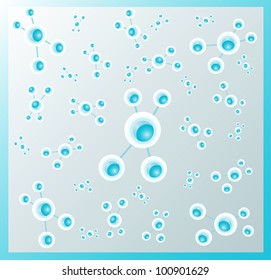 Virus Style Blue Round Capsule Background Vector