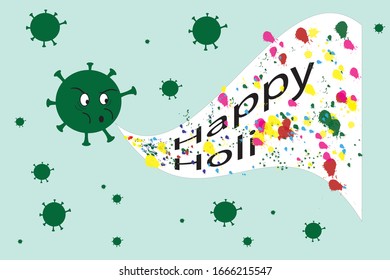 Virus sucking in Happy holi chart