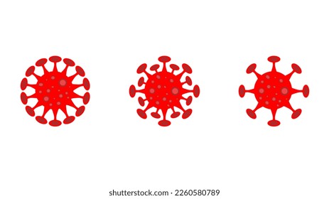 Símbolo de virus aislado en fondo blanco , Ilustración vectorial EPS 10