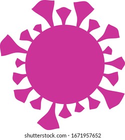 Símbolo de virus vector en el estilo de logotipo mínimo