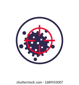 Virus and target vector icon