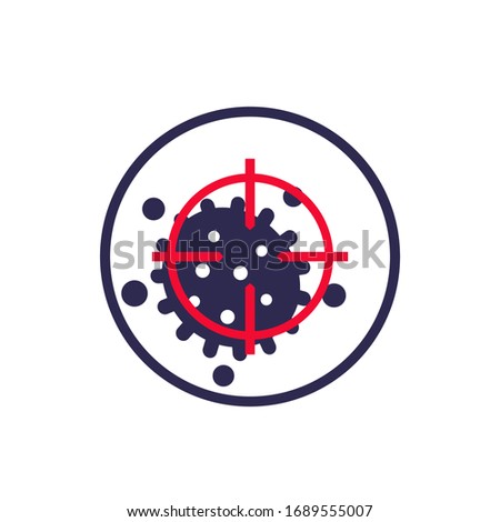 Virus and target vector icon