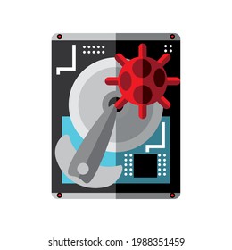 virus technology digital isolated design