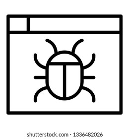 virus technology icon design with creative modern concept and black and white outline style logo shape for pictogram, website, technology, web button design vector eps 10 - Vector 