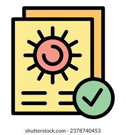 Virus test icon outline vector. Pcr corona. Travel swab color flat
