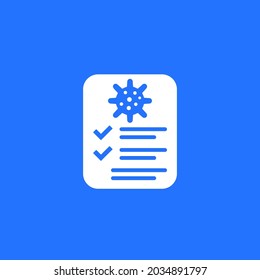 virus test results form icon