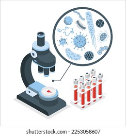 virus, Test tubes and microscope icon. Chemistry. Alchemy. Biology. Experiment. Microscope with test tubes. Modern technology. microscope and laboratory test tube , science research concept