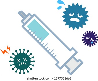 Virus ohne Injektionen, Vektorgrafik 