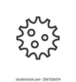 Virus thin line icon. Symbol in trendy outline style. Premium design for web and apps. Perfect for UI. 