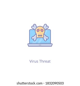 Virus Threat icon in vector. Logotype