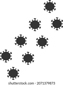Icono de seguimiento de virus con estilo plano. Imagen de icono de seguimiento de virus vectoriales aislados en un fondo blanco.