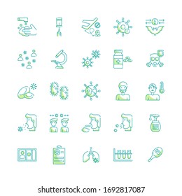 Virus Transmission 25 Set Two Tone Icon Pack