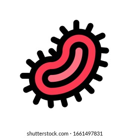 virus transmission related dangerous virus shape vector with editable stroke