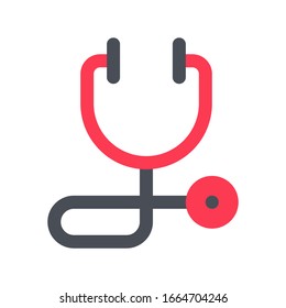 virus transmission related doctor stethoscope vector in flat design