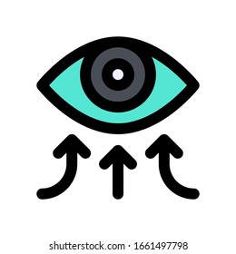 Virus Transmission Related Eye With Arrows Vector With Editable Stroke