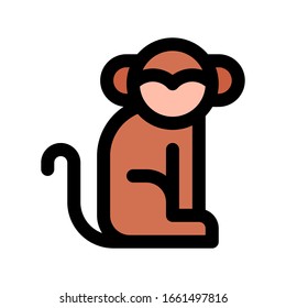 virus transmission related transmit virus with monkey vector with editable stroke
