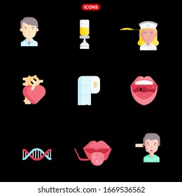virus transmission set stock vector illustration icon
