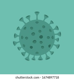 virus transmission, spreading viral infection, flat vector illustration