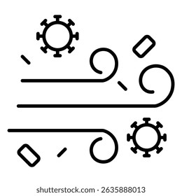 Virus Transmission Vector Icon With Floating Droplets